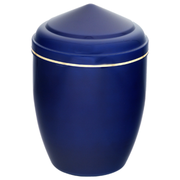 Urne Mandalay - Bleu décor filet or