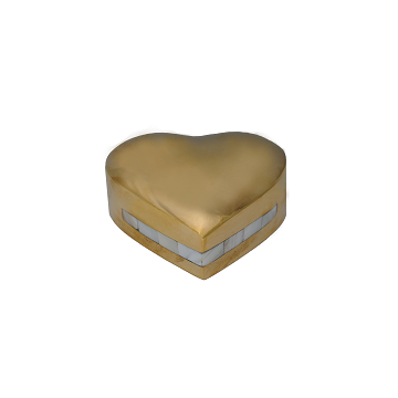 Reliquaire laiton coeur Opale - 0,10 L