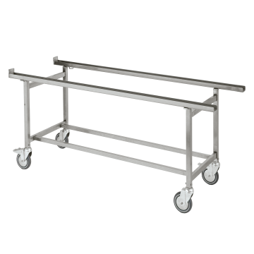 Chariot de présentation avec rails pour civières à roulettes