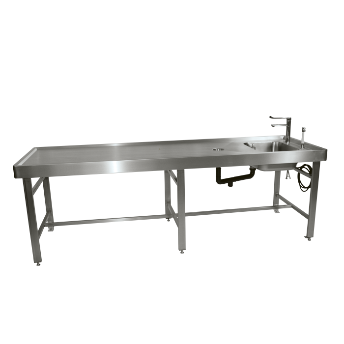 Table d'autopsie DELTA 6 pieds Inox 304